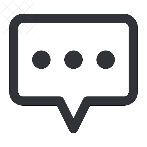 Message, 3 dots, conversation, chat, communication icon.