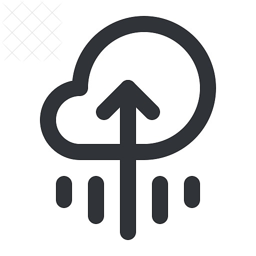 Weather, arrow, cloud, up icon.