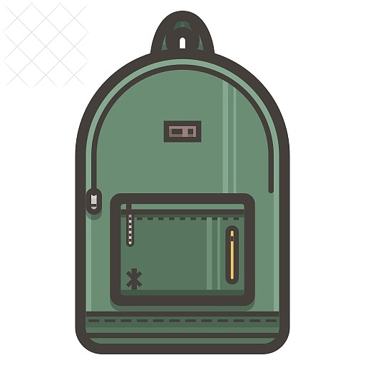 Backpack, bag, outdoors icon.
