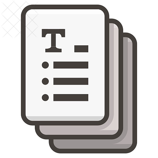Document, documents, file, list icon.