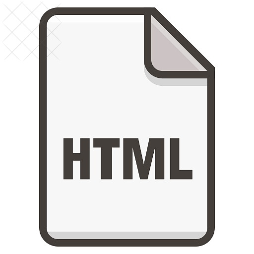 Document, file, format, html icon.