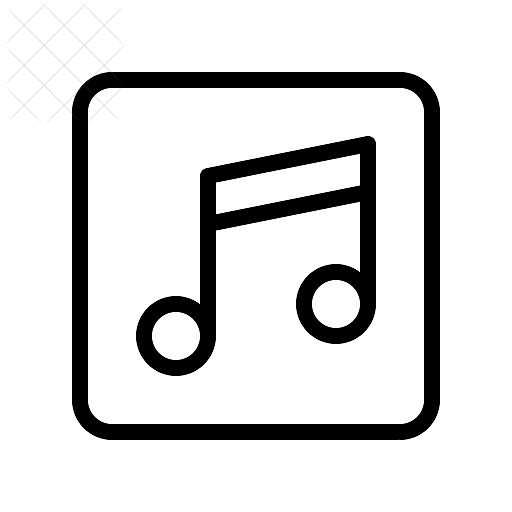 Music, music player, note, quaver, song icon.