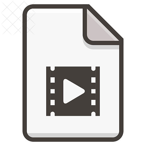Document, file, media, movie, video icon.