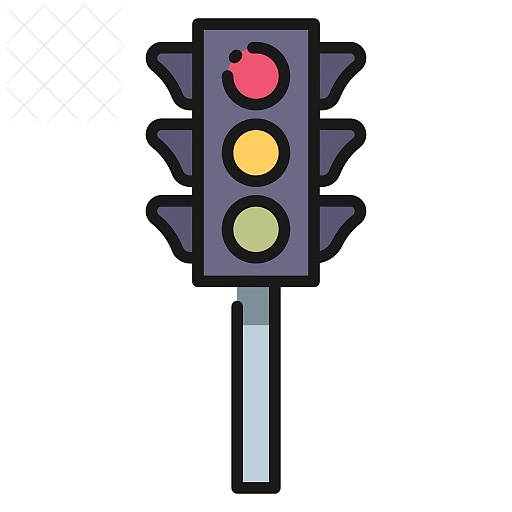 City, control, light, road, stop icon.