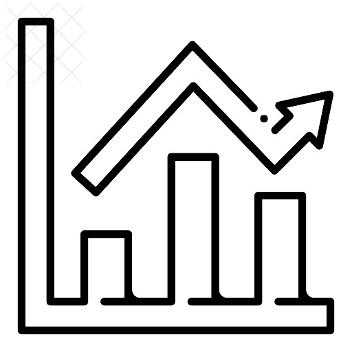 Business, chart, data, financial, graph icon.