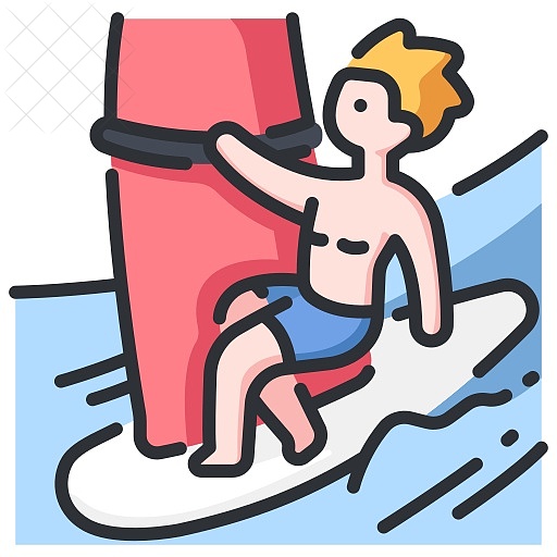 Extreme, sail, sport, surfing, water icon.