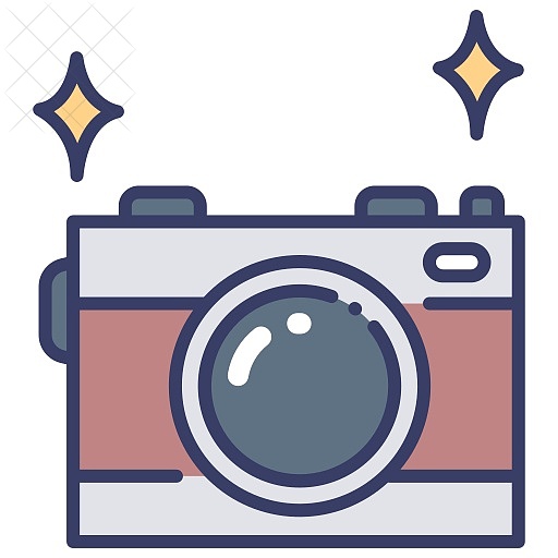 Camera, device, gadget, lens, photo icon.