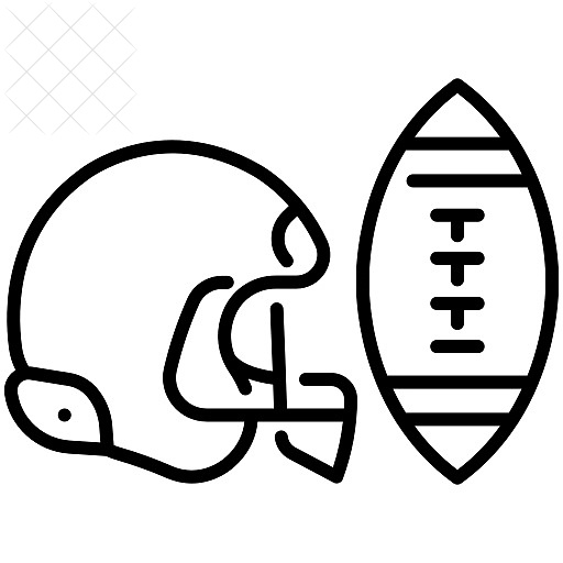 American, ball, football, game, helmet icon.
