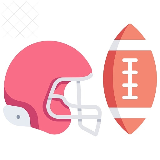 American, ball, football, game, helmet icon.