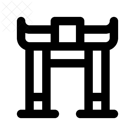 Gate, japan, shrine icon.