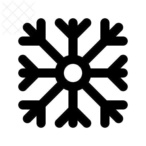 Snowboarding, snowflake icon.
