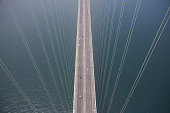 明石海峡大桥鸟瞰图图片素材