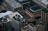 纽约曼哈顿林肯中心的航拍图图片素材