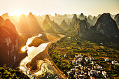 桂林河与峰图片素材