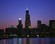 芝加哥天际线图片素材