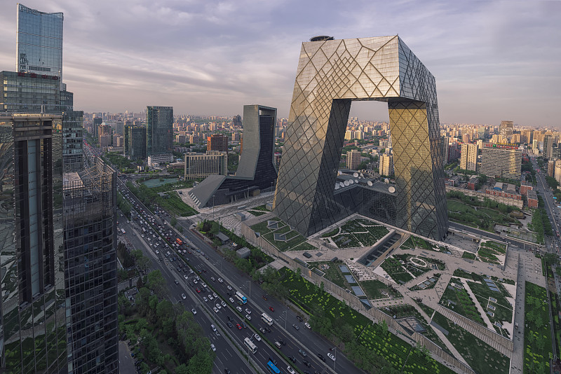 北京国贸CBD俯瞰图片下载