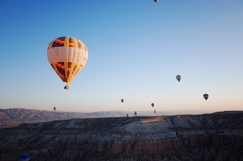 土耳其卡帕多奇亞熱氣球圖片素材
