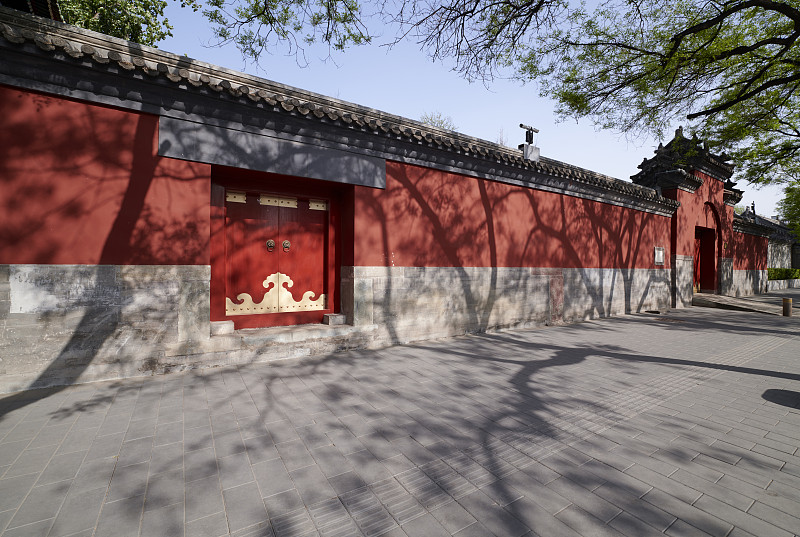 北京传统四合院古代建筑光影效果图片下载