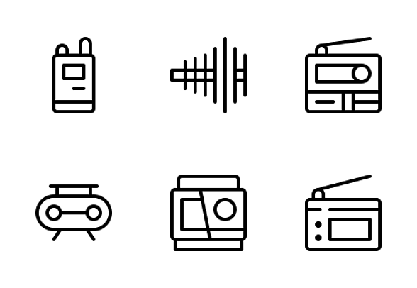 **廣播大綱風格**
包含25個圖標的圖標包。

包括設計:
——無線電
——調頻
——晶體管
-新聞
——技術
——復古
——麥克風
——在空氣
——錄音
——播客圖標icon圖片