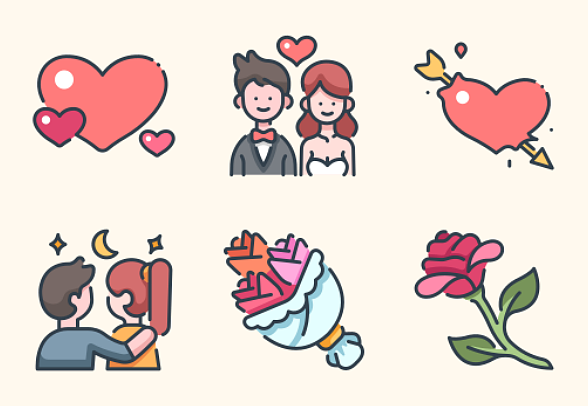 **愛情故事填充大綱填充大綱風格**
包含25個圖標的圖標包。

包括設計:
——愛
——浪漫
- - - - - -情人節
——關系
——兩
- - - - - -快樂
——在一起
——情人
- - - - - -結婚
——心圖標icon圖片