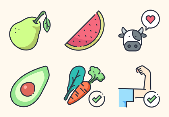 **素食填充輪廓填充輪廓風格**
包含35個圖標的圖標包。

包括設計:
——素食
——食品
——健康
——素食
——有機
——蔬菜
——飲食
——水果
——不
——健康圖標icon圖片
