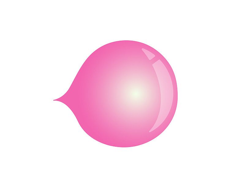 泡泡糖氣球。吹泡泡糖矢量插圖插畫圖片