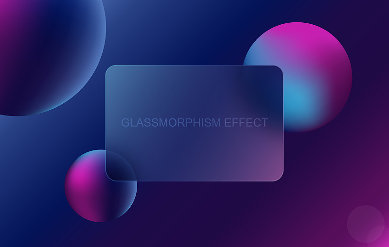 Glassmorphism效果。玻璃形态或玻璃形态风格的透明布局。卡片或画框模糊不清。矢量插图。图片下载