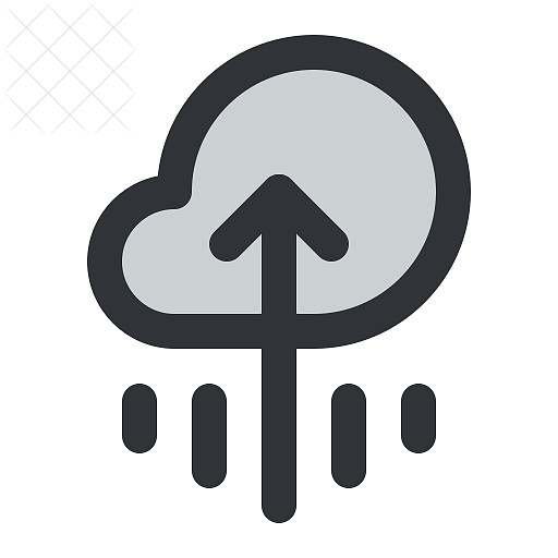 Weather, cloud, arrow, up icon.