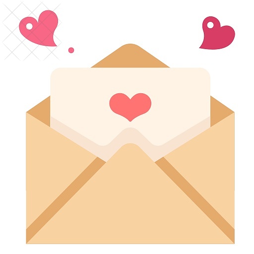 Card, heart, letter, love, mail icon.