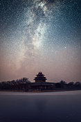 北京角楼银河图片素材