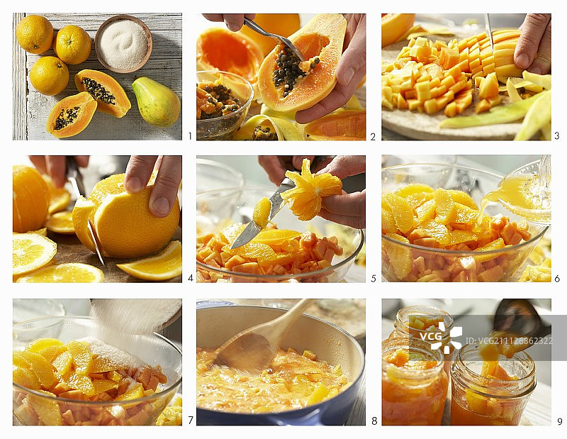 如何制作木瓜橙酱图片素材