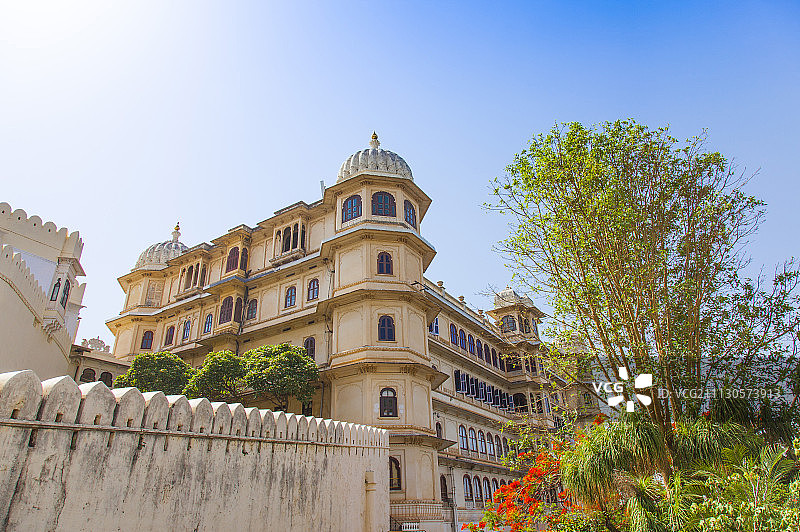 乌代布尔城市宫殿,乌代布尔,印度图片素材