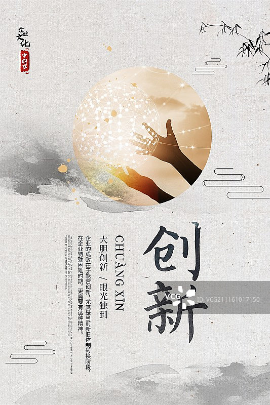 中国风企业文化创新海报图片素材