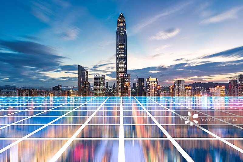 深圳城市建筑和科技概念图片素材