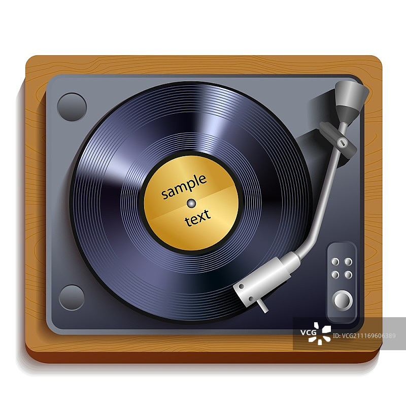 复古复古唱片机或留声机孤立图标矢量插图图片素材