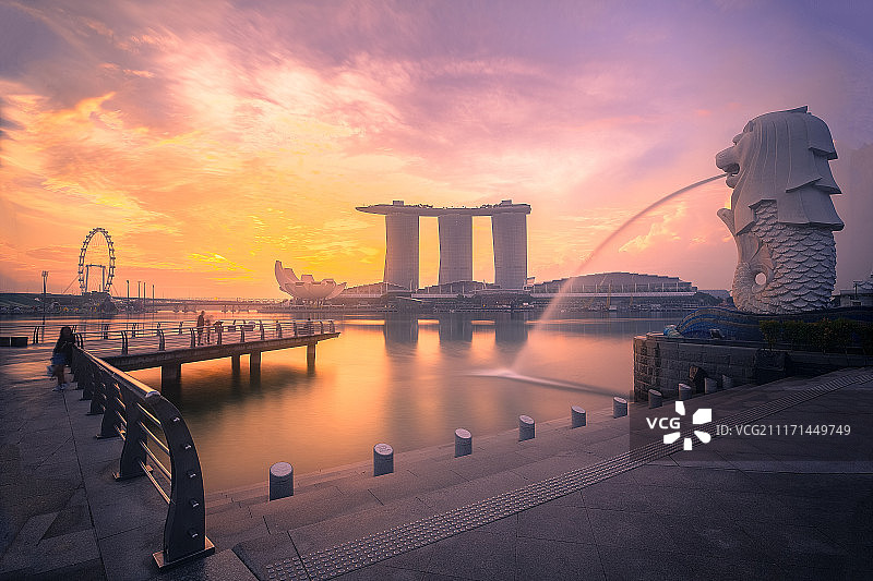 新加坡日出图片素材