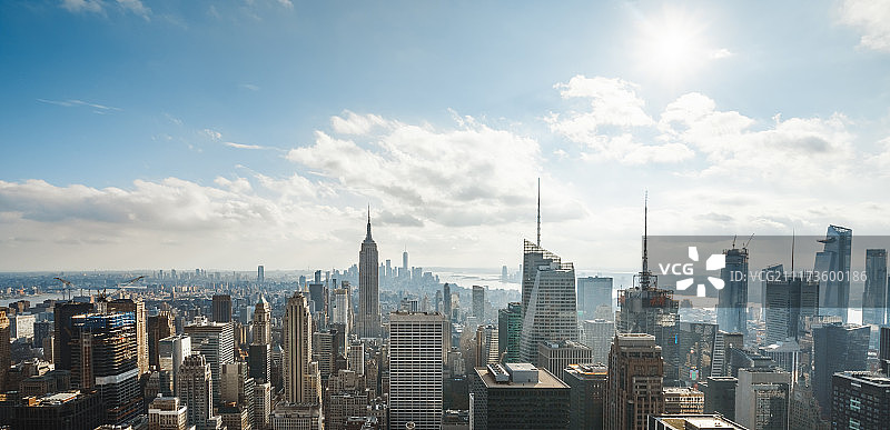 美国纽约城市天际线全景图片素材