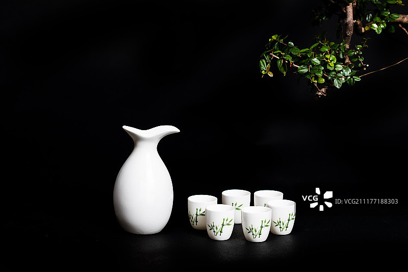 中式风酒具茶具图片素材