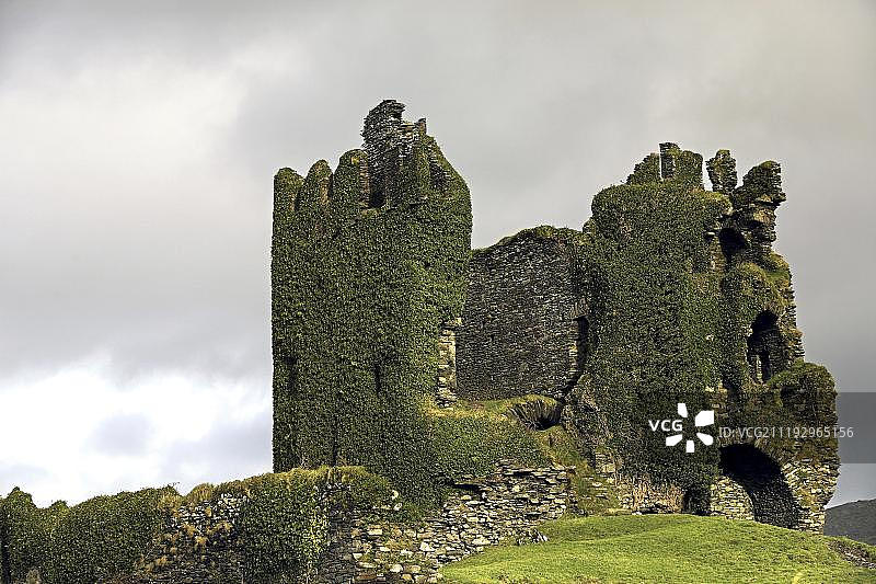 欧洲，爱尔兰共和国克里县，卡荷西文，巴利卡贝里城堡图片素材