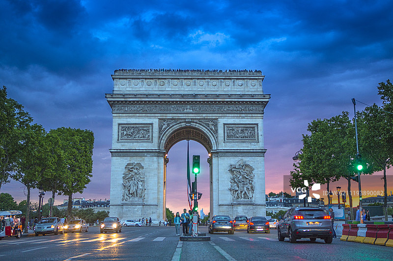 法国巴黎凯旋门图片素材