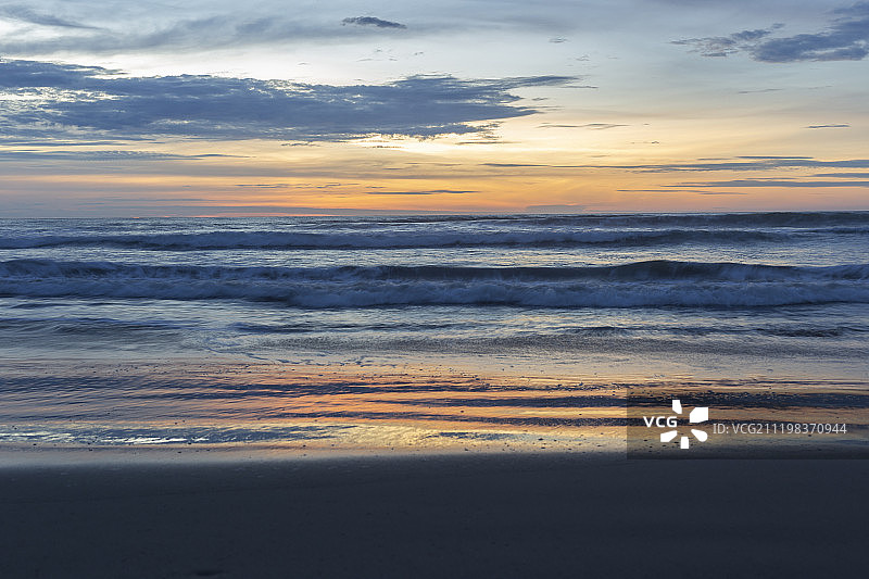 海滩夕阳图片素材