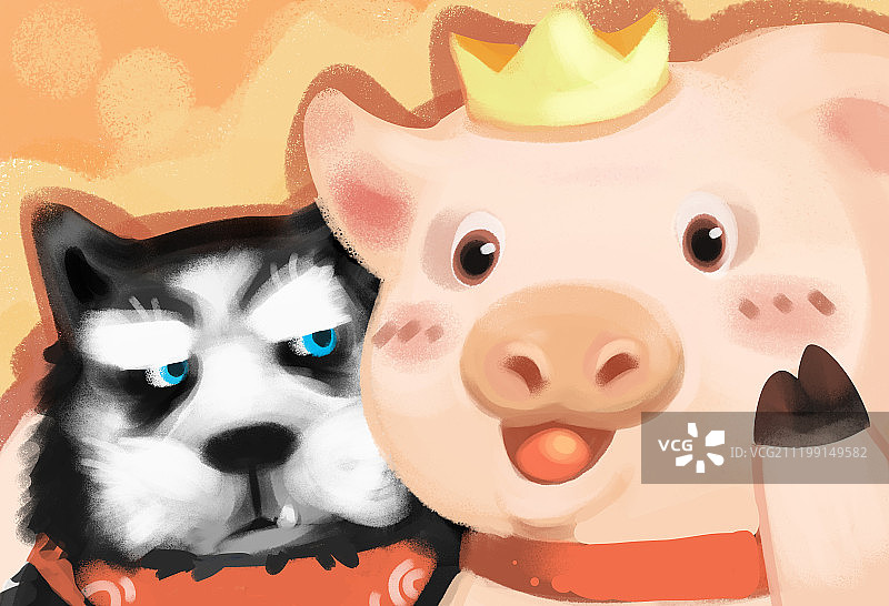 猪年插画图片素材
