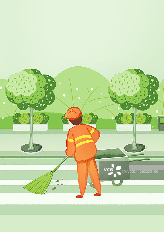城市园丁之环境卫生清洁工图片素材