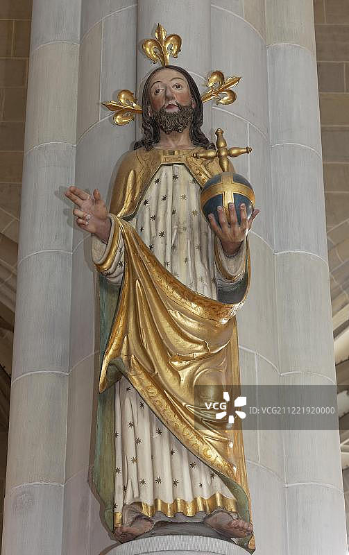 1552年，比真人还要大的木雕，位于德国巴登-符腾堡康斯坦斯湖的圣尼古劳斯大教堂图片素材