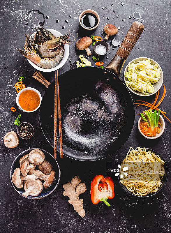 亚洲料理的烹饪理念图片素材