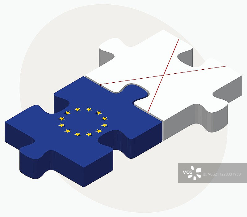欧盟和泽西岛旗帜的困惑图片素材