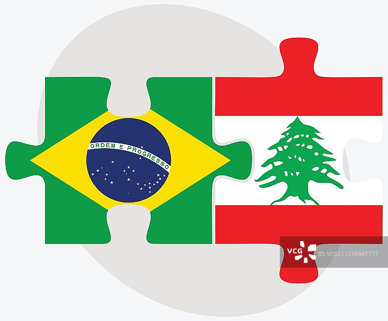 巴西和黎巴嫩国旗图片素材
