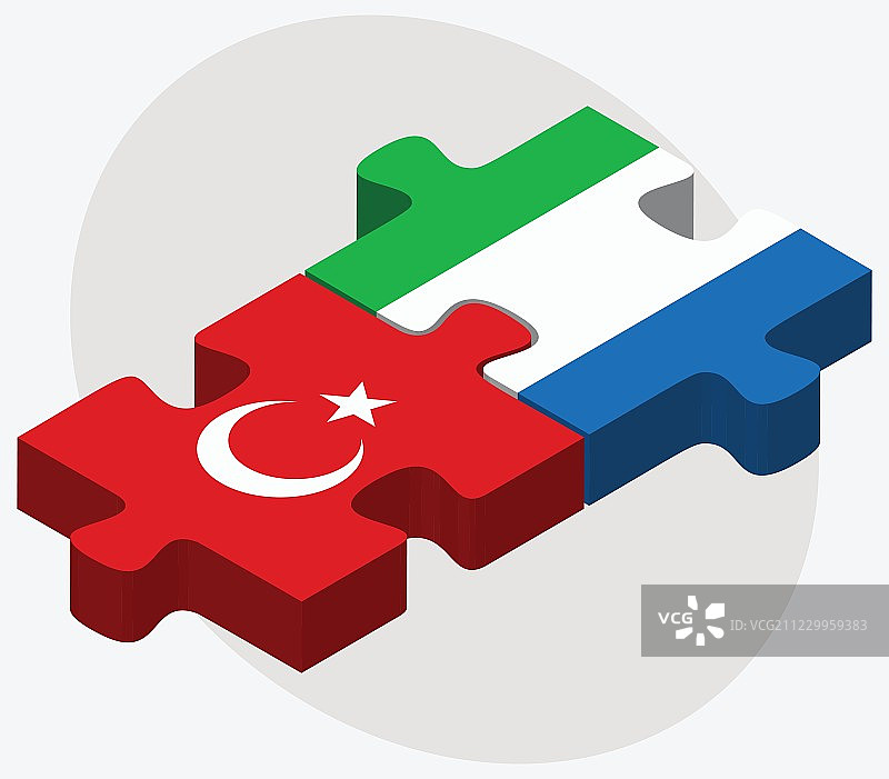 土耳其和塞拉利昂国旗图片素材