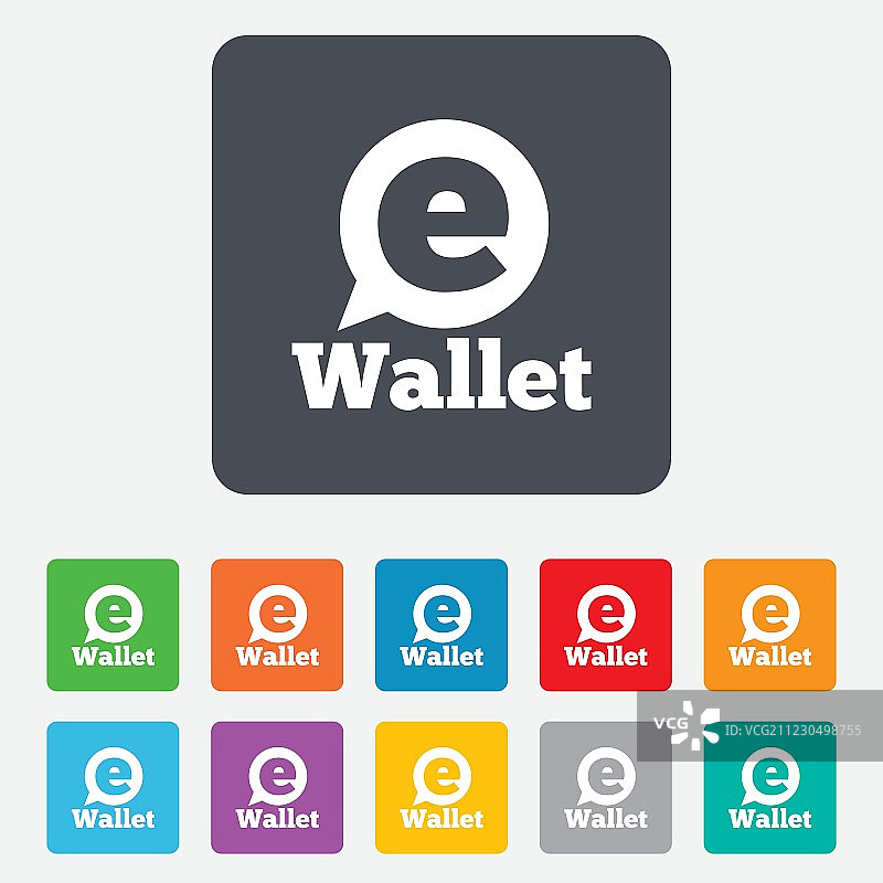eWallet sign icon电子钱包符号图片素材