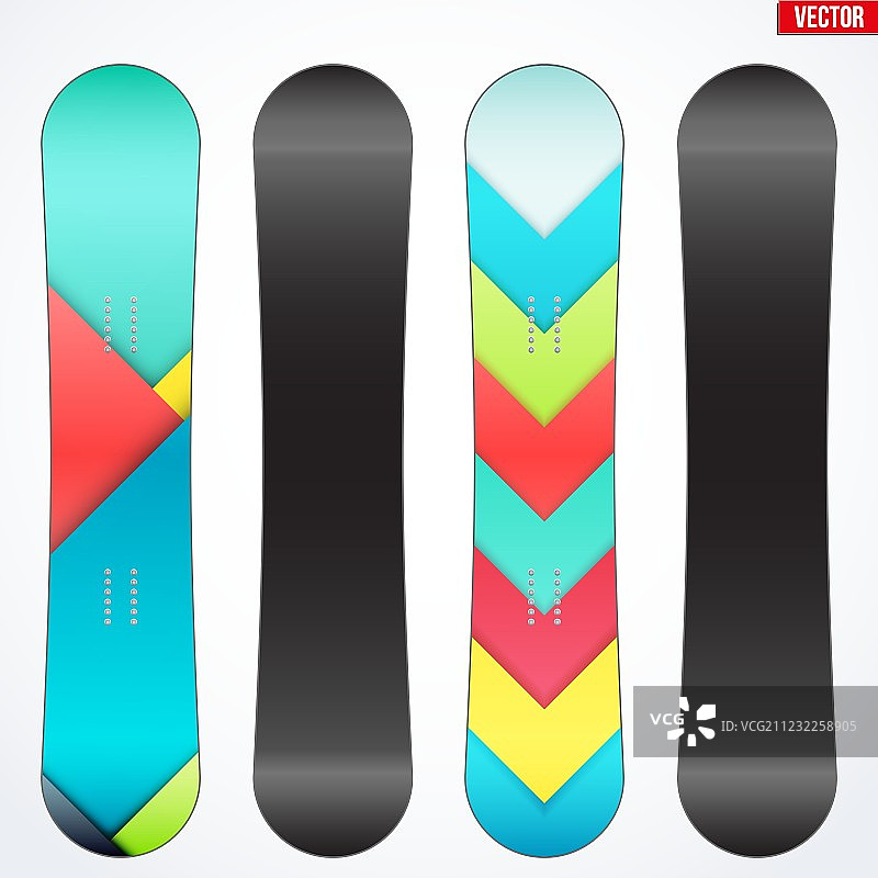 滑雪板设计样本符号图片素材